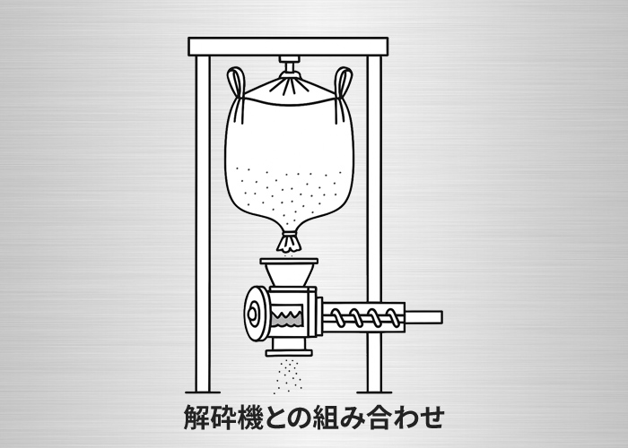 解砕機との組み合わせ
